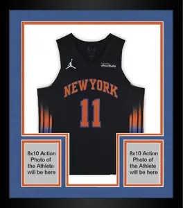 Framed Jalen Brunson New York Knicks Autographed Nike 2025-26 Black Statement Authentic Jersey - Fanatics Authentic Certified