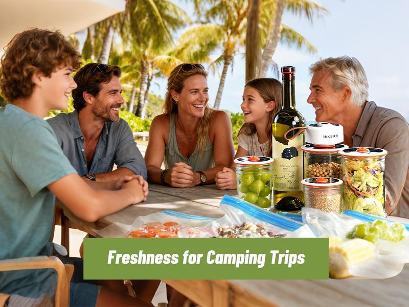 INKBIRD Compact Vacuum Sealer Handheld Portable with 60Kpa Suction Includes 4 Mason Jar Lids 2 Food Bags & 2 Wine Stoppers Rechargeable Design-TikTokShopHolidayHaul