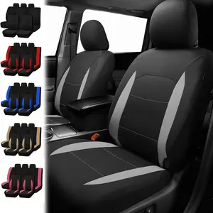 Car Seat Covers Full Set 5 Seats Universal Seat Cover, Airbag Compatible, Breathable Automotive Accessories for Sedans SUVs Cars Vans Pink/Red/Black  Seat Cover for Toyota Honda