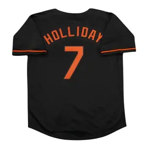 Jackson Holliday Baltimore Baseball Jersey, Classic Black & Orange #7 Design, Perfect Gift for Baseball Fans