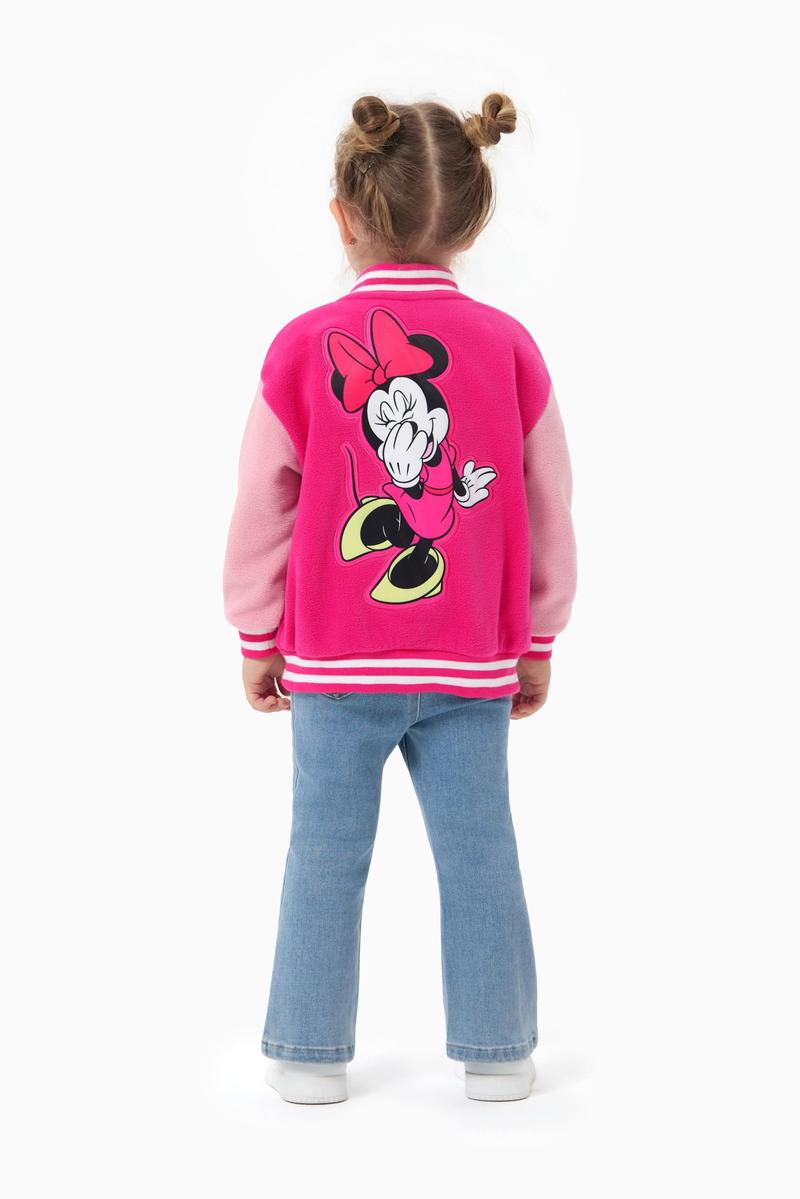 Disney Minnie Mickey Stitch Princess Frozen Elsa Marvel Jacket Lightweight Coat Button-Up Color Block Sweatshirt for Kids 2-14 Years