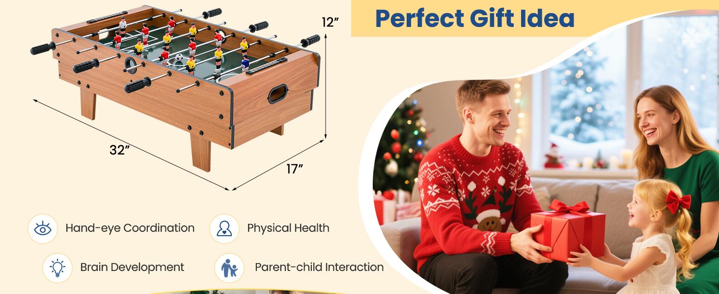 Costway 4-in-1 Multi Game Table, Combo Foosball Game Table Top w/Billiards, Ping Pong, Push Hockey for Home, Game Room, Family Night & Arcade, Wood Combination Game Table Set for Adults