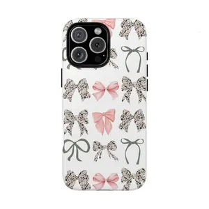 Tough Camo Bow Shockproof Protection Smartphone Case - Compatible with iPhone 17 ProMax/17/16/15/14/13/12/11, Casing for Handheld Devices, Mobile Phone Accessories, Mother's Day Gift