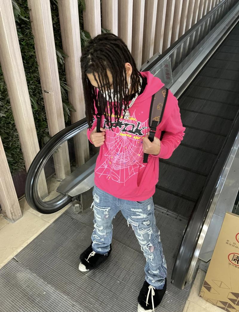 Nevermind the Spider, Here's the Slime - Unisex Hoodie Print Short Fashion Menswear Sweaters Tops Letter & Spider Web Print for pattern Autumn Hoodie