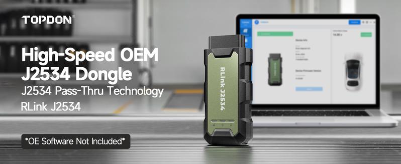 TOPDON RLink J2534 Reprogramming Tool, J2534 Pass-Thru Programmer, OEM Reprogramming and Diagnostic Tool, Supports J2534/D-PDU/CAN-FD/DoIP