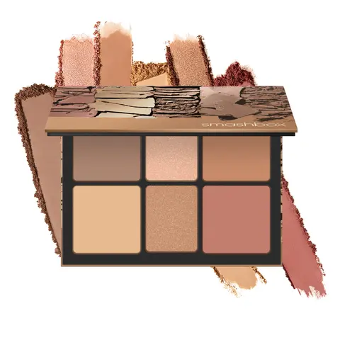Smashbox The Cali Contour Makeup Kit - 6-Shade Matte/Pearl Powder Pigments Palette, 0.69 oz (20.56 g) Blendable Powders, Face Bronzers, Highlighter for Sculpting All Skin Types