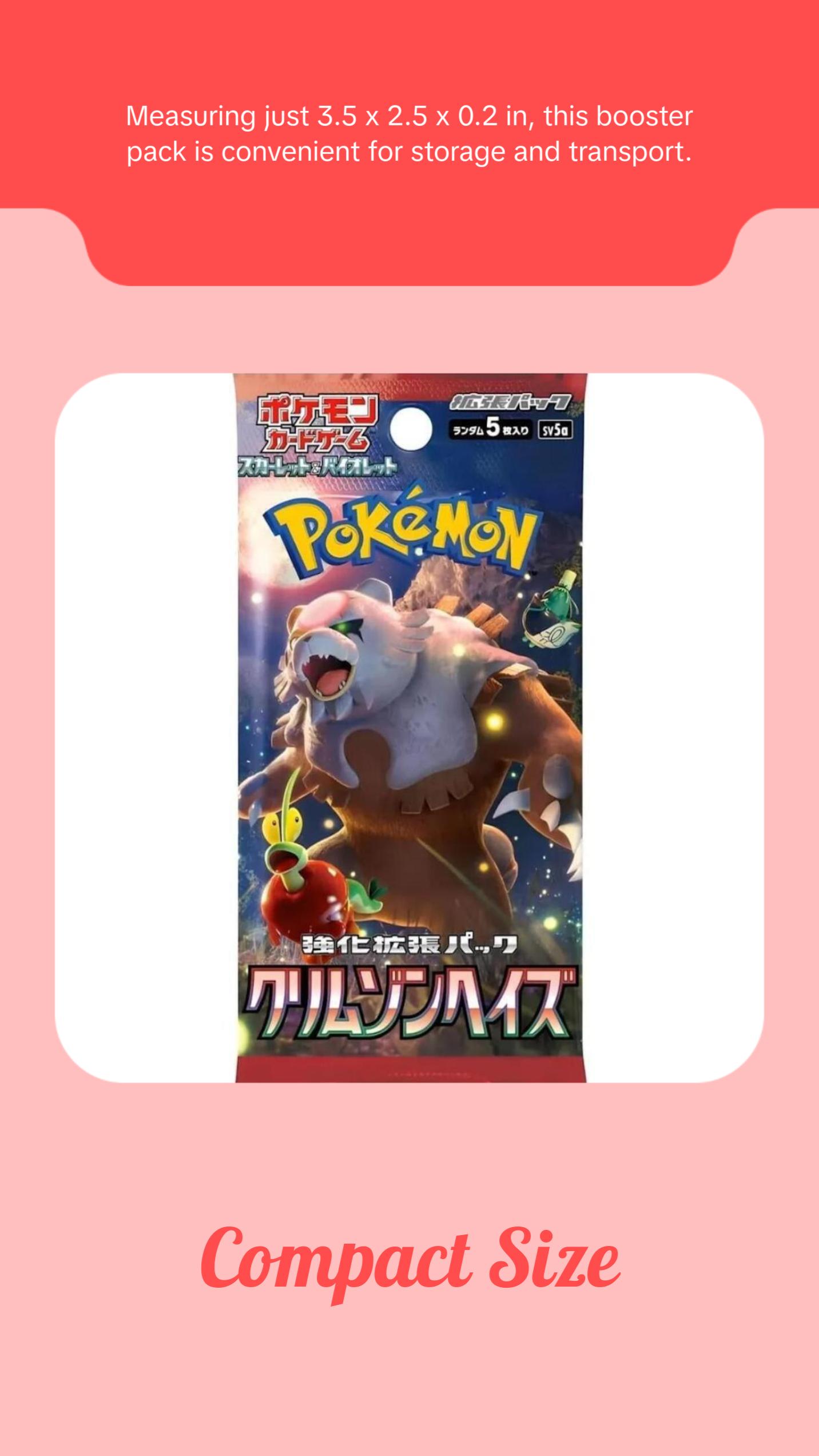 Crimson Haze - Booster Pack - 5 Random Cards - SV5A - Japanese / Korean Pokemon TCG