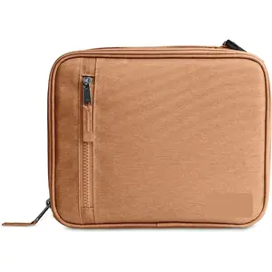 Freezable Classic Lunch Box, Almond, Built with EcoFreeze Technology, Collapsible, Reusable, Zip Closure With Zip Front Pocket and Buckle Handle, Designed for Fresh Lunch On the Go