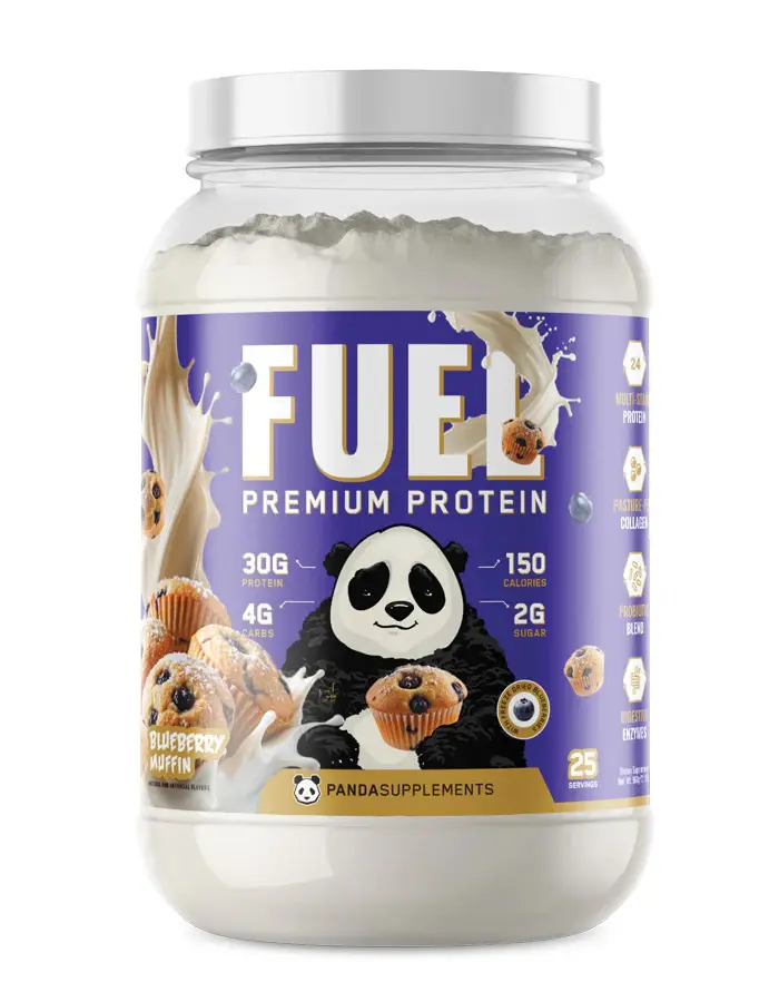Panda Supps Fuel Pure Whey Protein Powder - Premium Fitness Endurance Supplement, Protein Shake, Dietary Workout Meal Replacement for Energy Boost