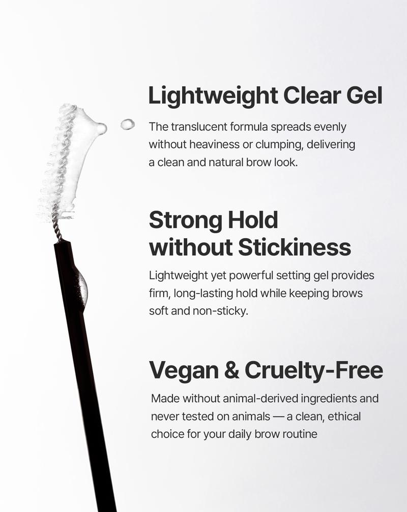 [Single / Duo] Espoir The Brow Laminating Gel - Brow Gel&Pencil Duo - No Flaking Brow, Non-Sticky, Anti-Dandruff, 24Hr Long Lasting, Laminating Gel, Slim Hard Formula Pencil, All-day Long Lifting, Natural Clean Brow, Clear Gel, Vegan & Cruelty-Free