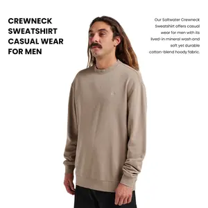 Quiksilver | Saltwater Crewneck Sweatshirt | Soft Cotton Polyester Blend | Long Sleeve Mineral Wash Hoody | Casual Weekend Wear