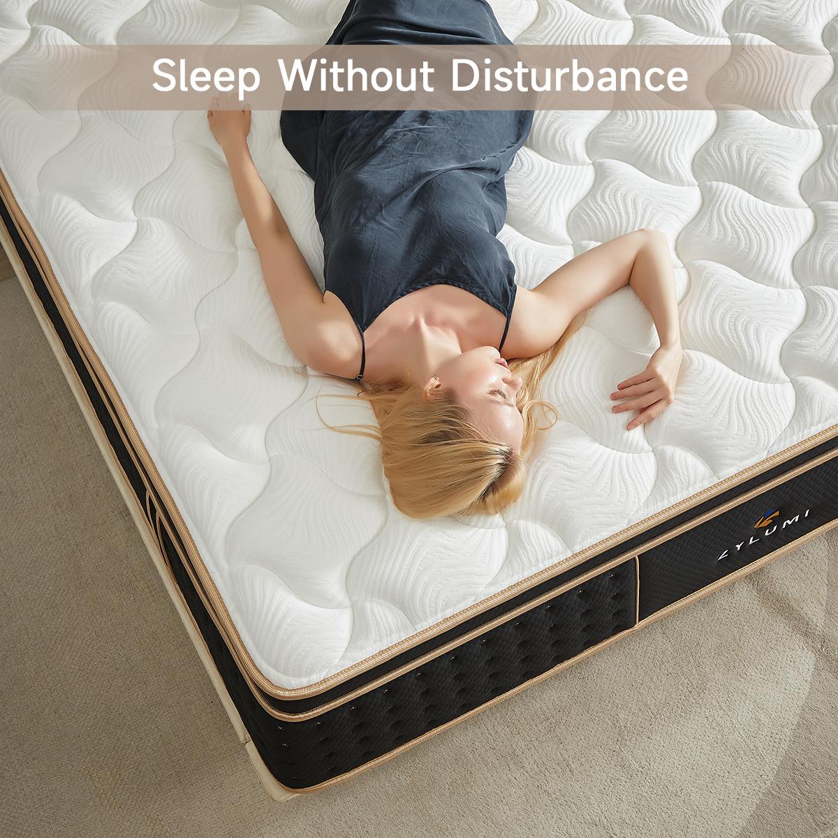 [ZYLUMI]  Hybrid Mattress in a Box, 10/12/14 Inch, Twin/Full/Queen/King, Gel Memory Foam & Zoned Support Springs, Pressure Relief, Breathable Fabric, Motion Isolation, CertiPUR-US & OEKO-TEX