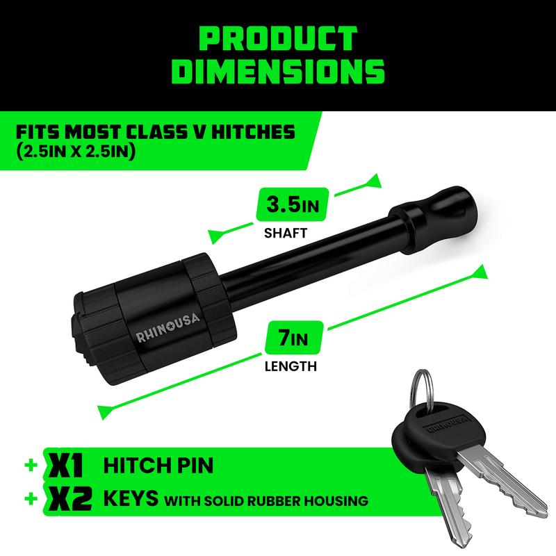 Rhino USA 2.5" Locking Trailer Hitch Pin