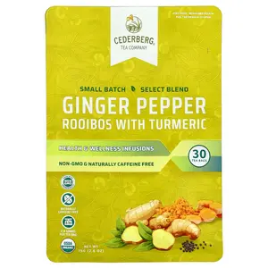 Cederberg Tea Co Ginger Pepper Rooibos with Turmeric, Caffeine Free, 2.6 oz (75 g)