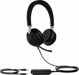 Yealink UH38 Series Premium USB Headset with Dual Noise-Canceling Microphones, Black Headphones for Excellent Sound & 360° Busylights