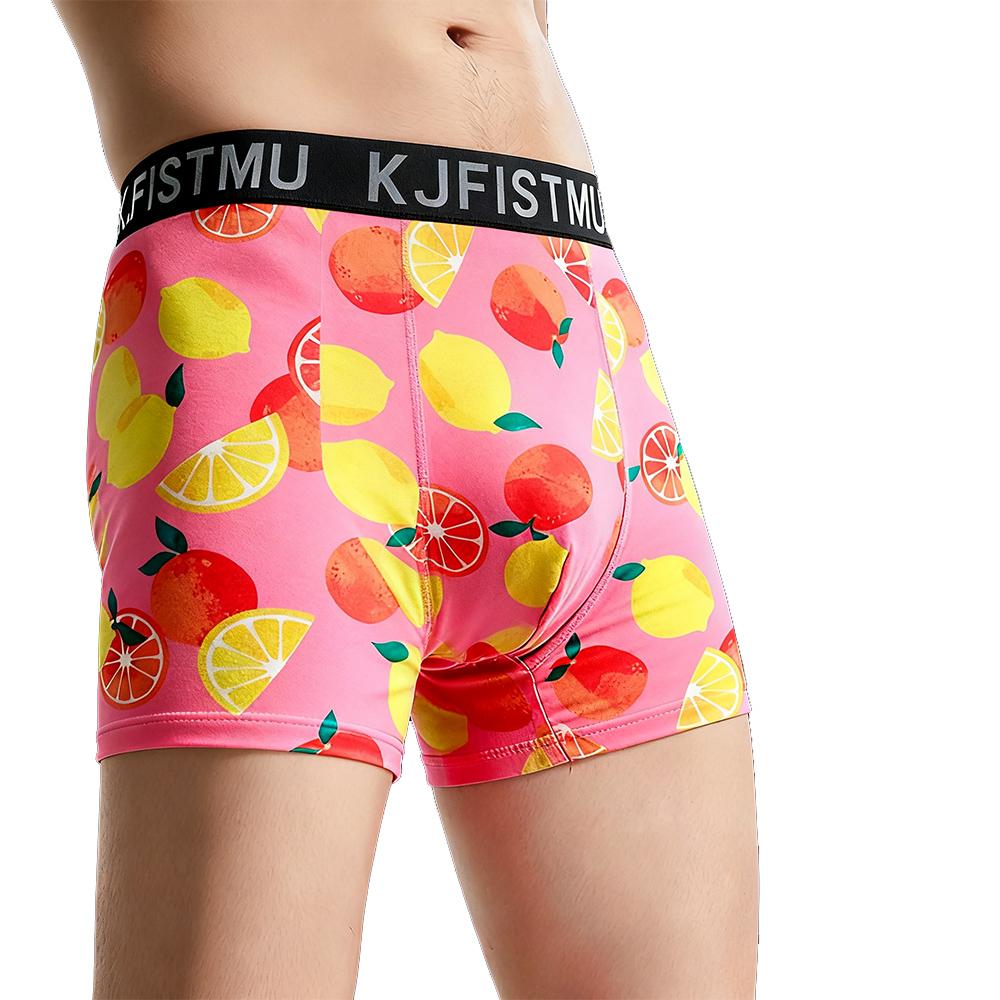 KJFISTMU 5-Piece Men's Boxer Brief Set | Popular Random Graffiti Prints | Unique Street Art Design | Breathable and Stretchy Underwear Set | 95% Polyester, 5% Spandex, Moisture-Wicking | Suitable for Everyday Wear and Workouts