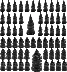 60PCS Tire Repair Rubber Nail, Vacuum Tire Repair Kits Spiral Rubber Nails, Tire Screw Plug Fast Tool Self Service Tire Repair Nail for car, Motorcycle, Truck, Tractor Tire Puncture Repair																	