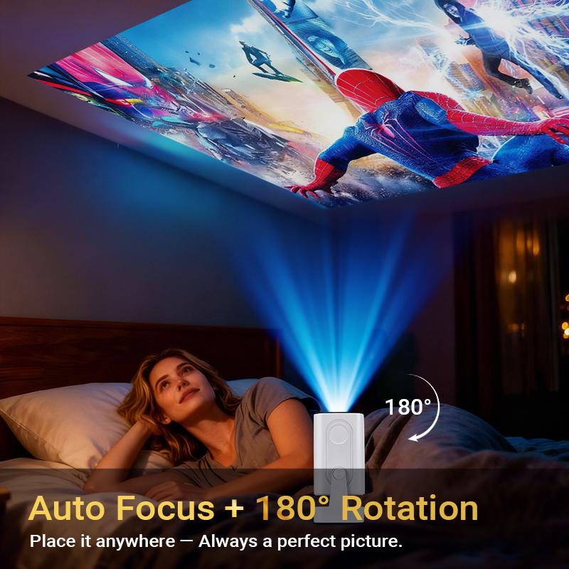 HY260 Pro 1080P Projector 4K Support Auto Focus Quiet Cooling Android 11 Google Voice Control for Home Theater Entertainment