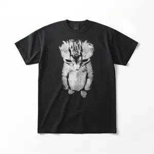 Sad Kitten Meme Shirt, Standing Sad Cat Graphic Shirt, Funny Viral Internet Meme Shirt, Soft Cotton Blend Shirt for Men & Women, Gift for Cat Lovers and Meme Fans