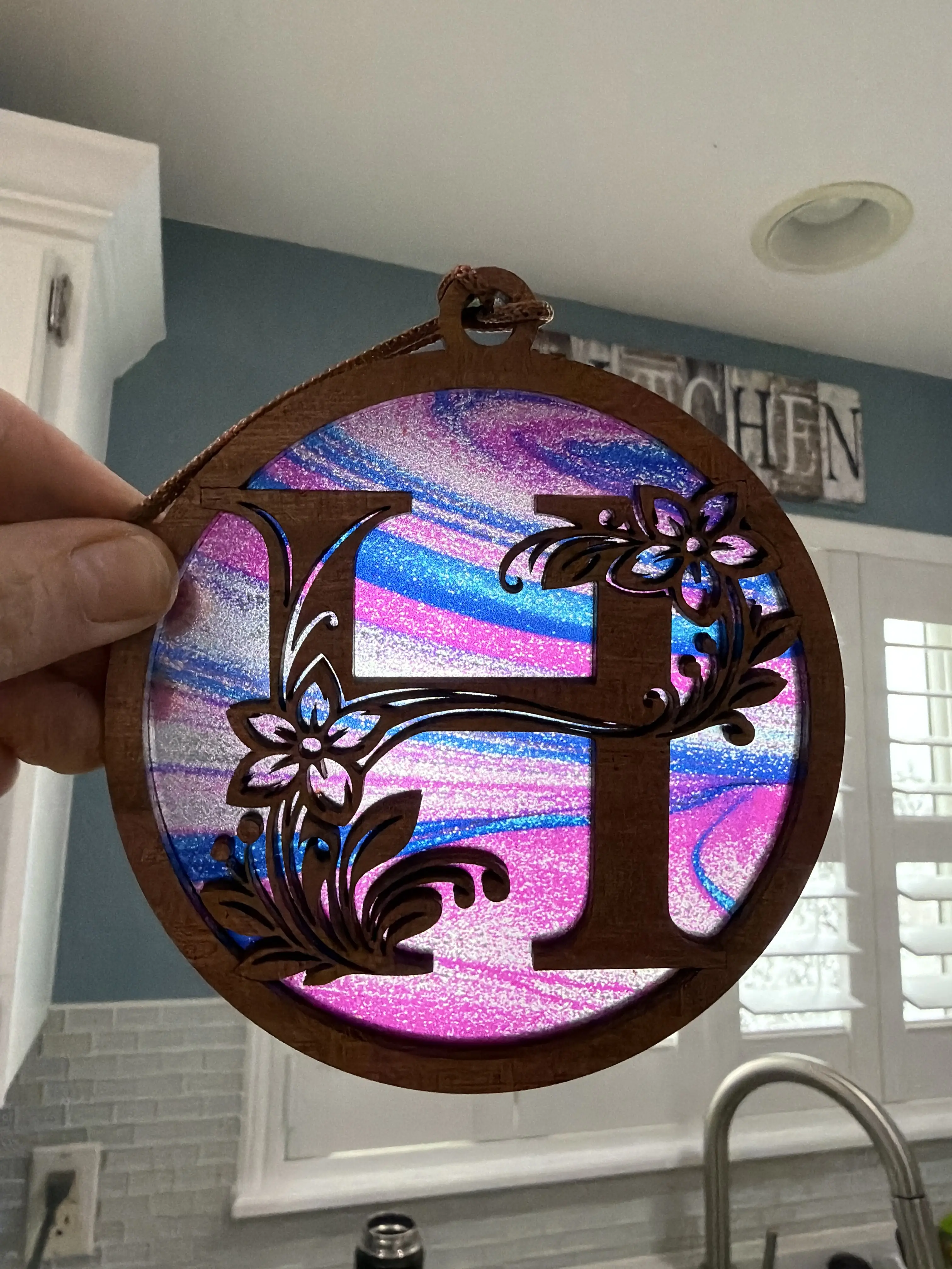 Monogram Letter H Suncatcher for Sunny Window Monogram Letter H Suncatcher for Sunny Window
