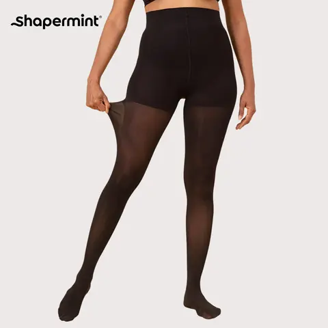 Shapermint Ultra-Resistant Shaping Tights with Opaque Fabric & Supportive Waistband