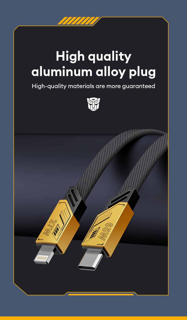 Transformers TF-A09 6A 2 in 1 Magnetic Absoption Nanodate Cable TC Interface Data Cable Compatible for Andriod And IOS