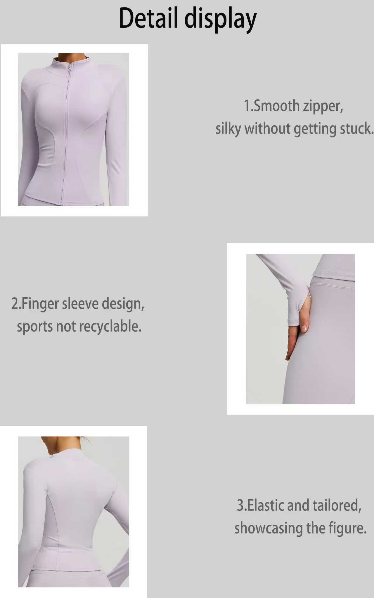 Zip-Up Athletic Jacket - Lightweight Women's Sports Jacket-Slim Fit Stretchy Polyester Fabric for Workouts & Casual Wear - Available in - Activewear for Women Fitness Jacket shaping jacket bbljacket