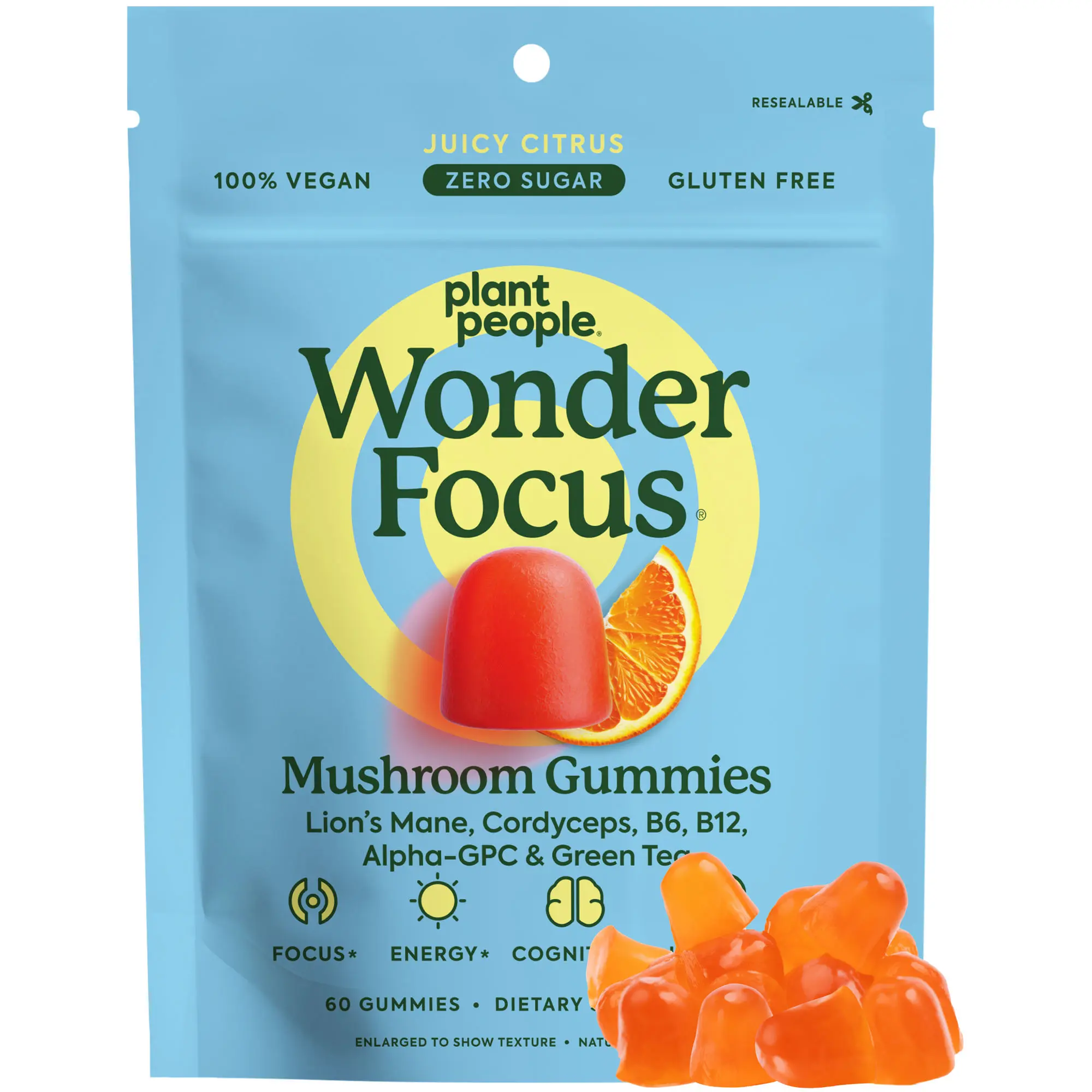 WonderFocus Mushroom Gummies - Dietary Supplement for Fitness and Healthcare
