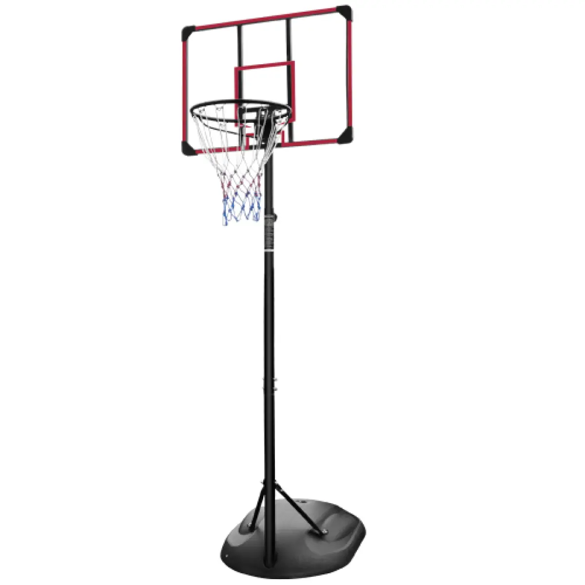 Portable Basketball Hoop with Adjustable Height (7.5-9.2 ft), Durable Junior Goal for Youth & Family Fun, 32" Backboard & Wheels for Indoor/Outdoor Use