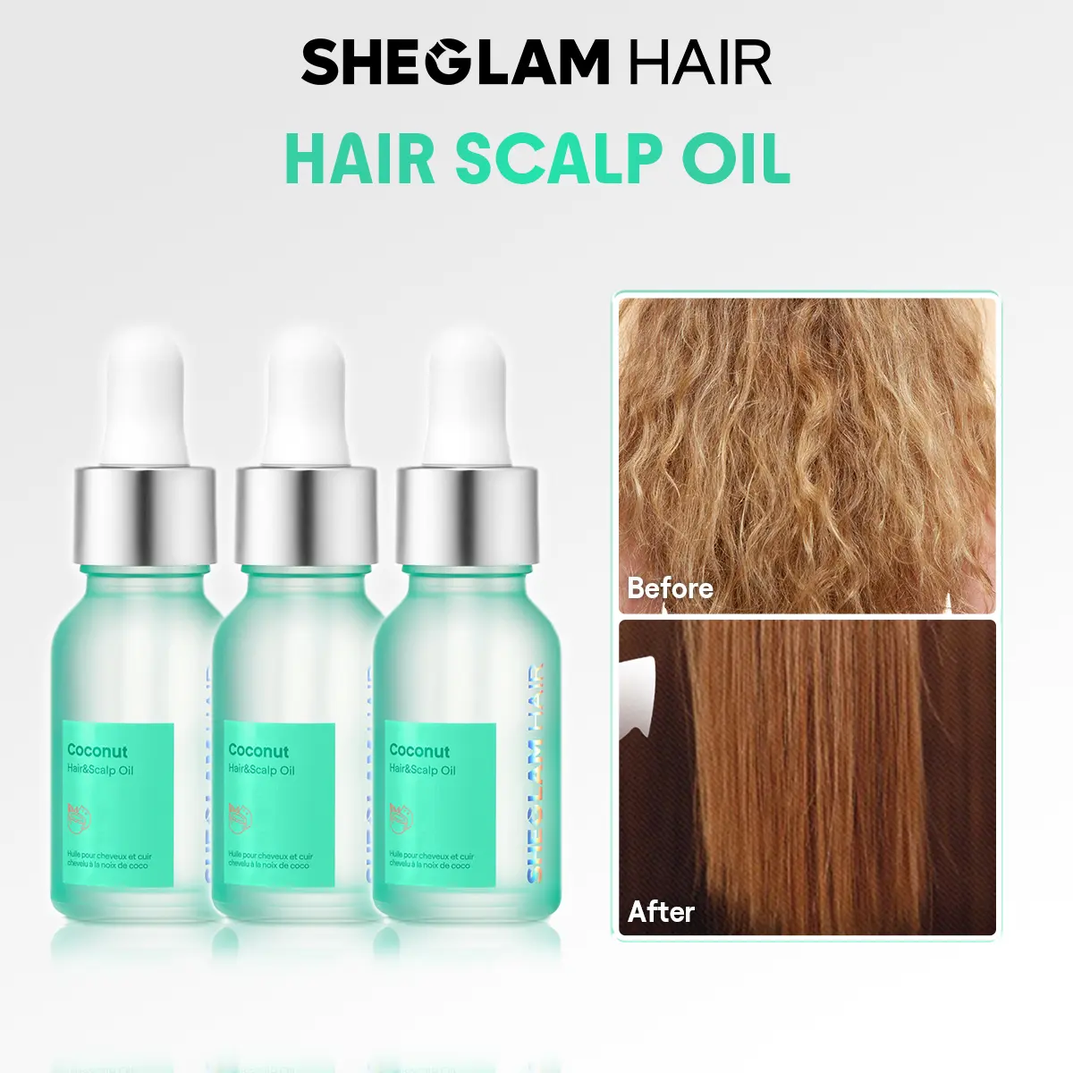 SHEGLAM HAIR Scalp Oil -15ml/0.5Fl Oz | Hair Care Essential Oil | Increase Shine & Elasticity | Nourish Hair Follicles | Sensitive Scalp And Dandruff #leave in conditioner #based hair #products #girly essentials