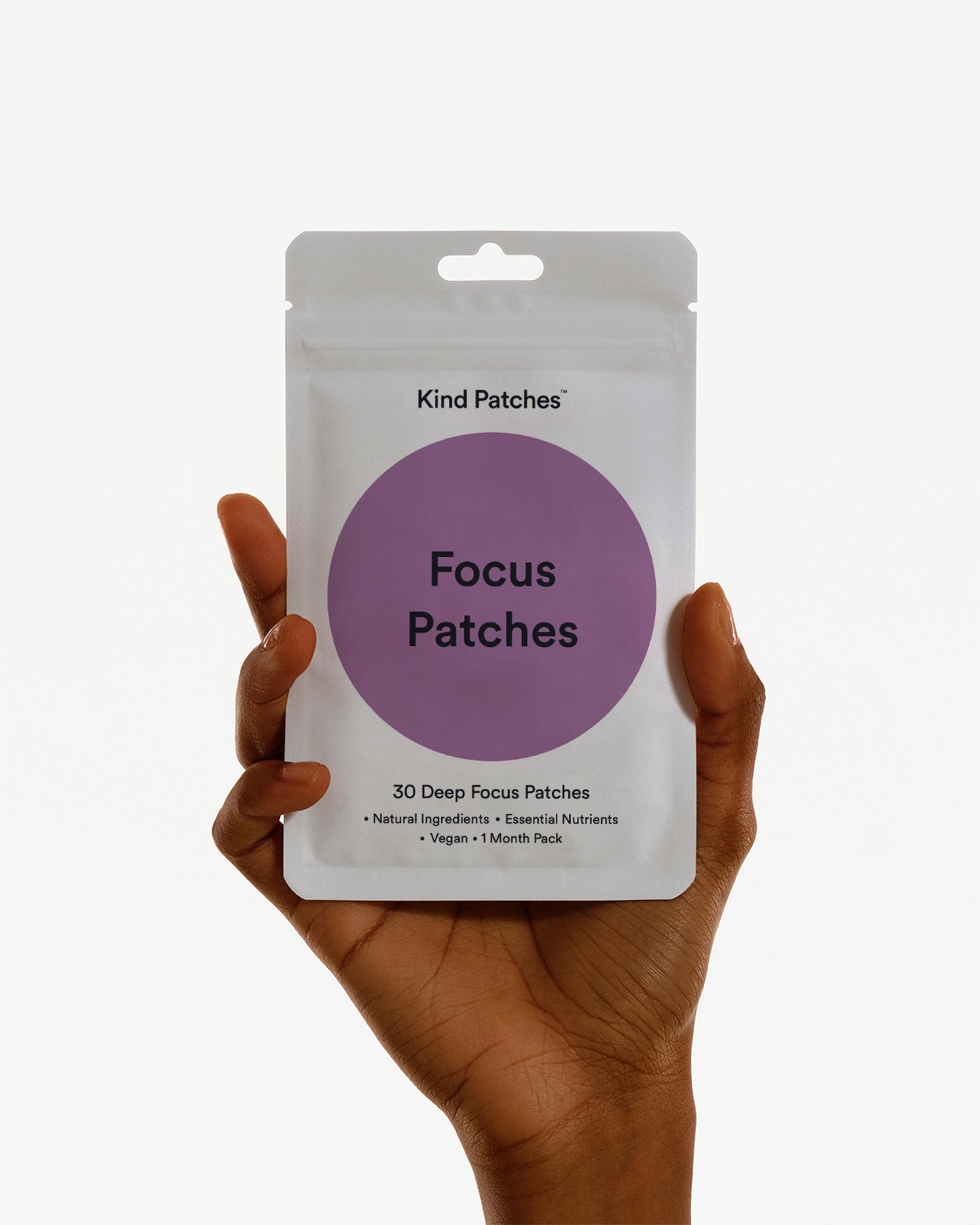 Kind Patches| Focus Patches |30 Deep Focus Patches:Natural Ingredients & Essential Nutrients - Vegan, 1 Month Pack Kind Patches| Focus Patches |30 Deep Focus Patches:Natural Ingredients & Essential Nutrients - Vegan, 1 Month Pack