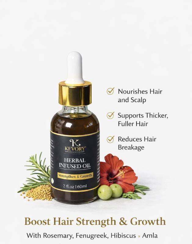Kevory Herbal Infused Hair oil,  Strengthen & Growth Formula with Natural Herbs for Healthy Hair