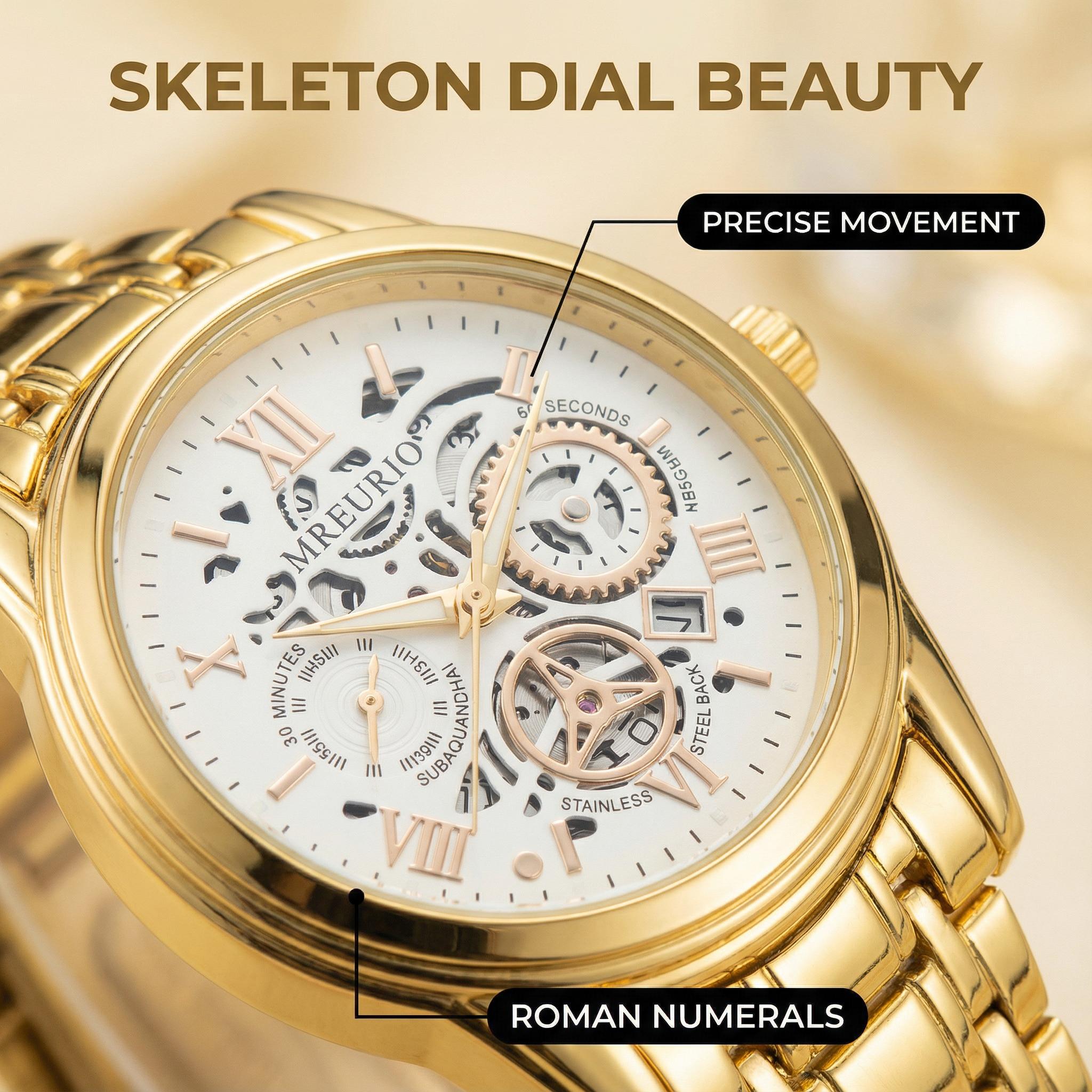 Valentine's Day 6 in 1 Men's Watch Set Iced Watches Dress Sport Casual Styles with Leather Box Perfect Gifts for Dad Husband 2025 New Release