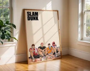 Slam Dunk Anime Poster: Minimalist Manga Print