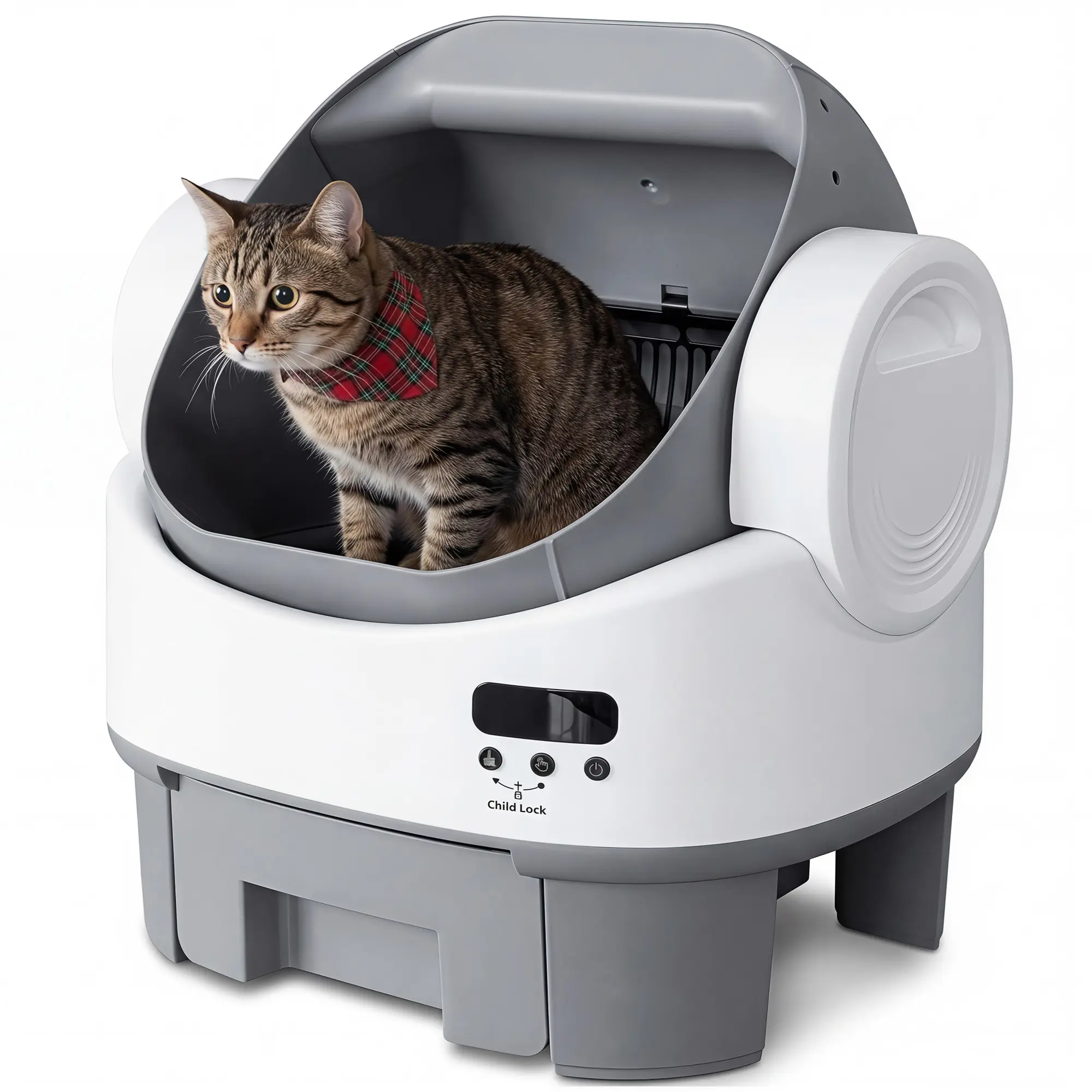 Warcat Next-Gen Automatic Open-Top Cat Litter Box - Simplified Self-Cleaning Model with 360° Safety Protection, Reliable Sensors, 8 L Capacity, APP-Free Design for Seniors #tiktokshopsummersale #summersale, Automatic Litter Boxes, Self Cleaning Litter Box
