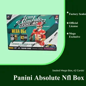 Panini 2025 Absolute Football NFL Mega Box Factory Sealed 42 Cards with 1 Autograph or Memorabilia Card per Box Officially Licensed Single Pack Option And Boxes Available
