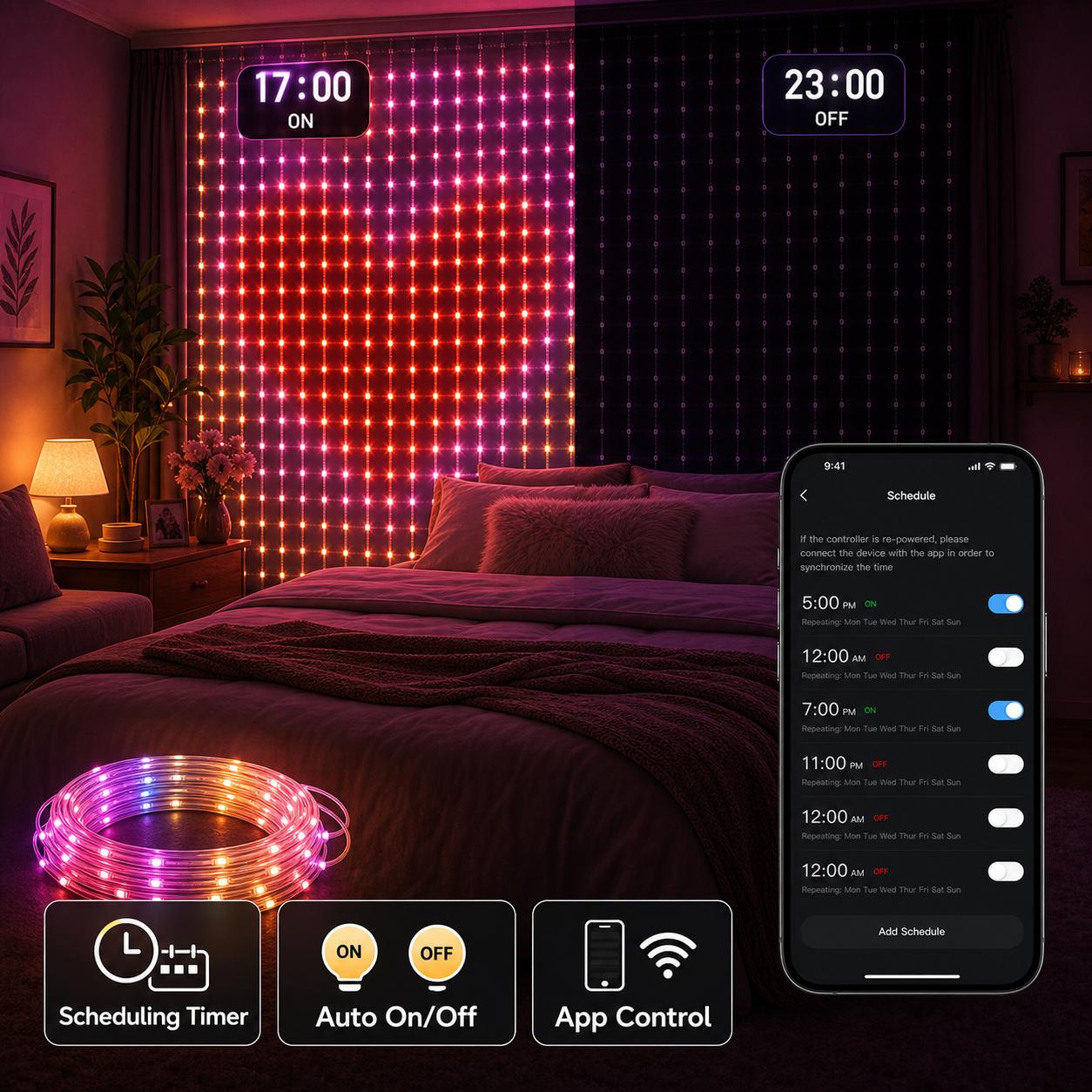 Smart RGB Magic Curtain Lights, 400-LED Interior RGB Lighting with DIY Text, Music Sync, 16M Colors, Custom Messages & Patterns, Adjustable LEDs, Ideal for Party, Holiday Decor Led Multicolor Custom Rgb Backlit Interior Rgb Lighting Smart RGB Magic Curtain Lights, 400-LED Interior RGB Lighting with DIY Text, Music Sync, 16M Colors, Custom Messages & Patterns, Adjustable LEDs, Ideal for Party, Holiday Decor Led Multicolor Custom Rgb Backlit Interior Rgb Lighting