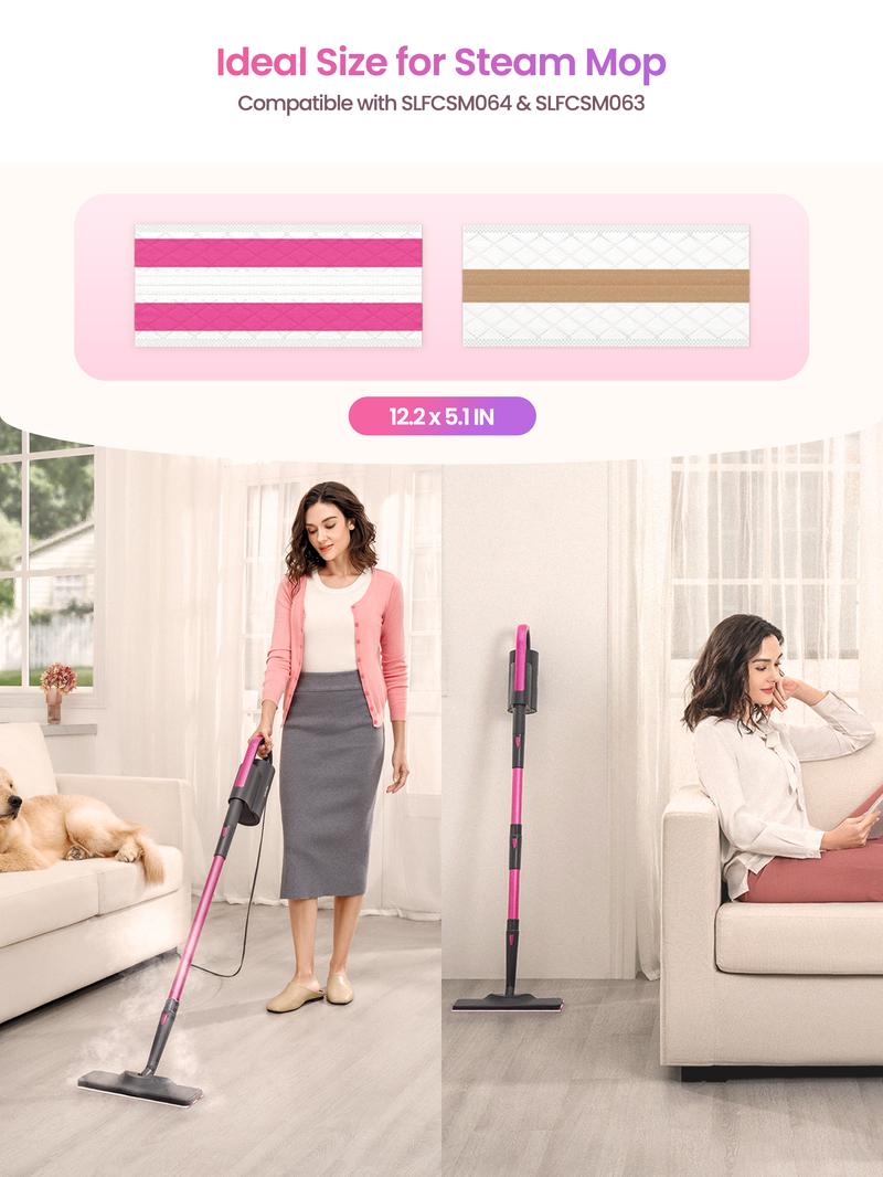 Schenley 24-Pack Disposable Pads for All-in-One Steam Mop, High-Quality Replacement Cleaning Pads, Instant Setup, No Washing Needed, Fits Models SLFCSM064 & SLFCSM063