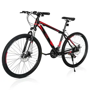 CamPingSurvivals 26 Inch 21 Speed Explorer Red Black Mountain Bike