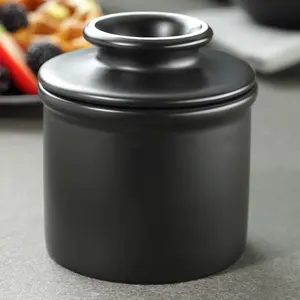Classic Matte Black Butter Bell Crock