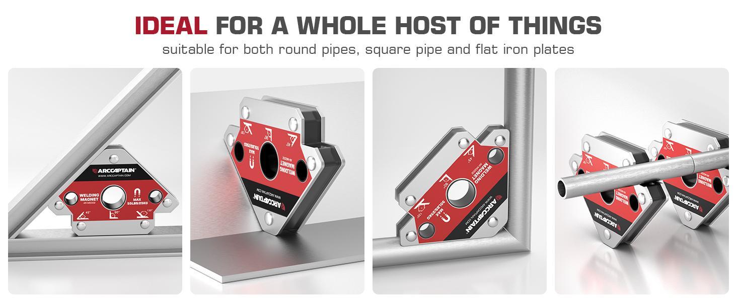 ARCCAPTAIN Welding Magnets 25LB & 55LB & 75LB Welding Magnet Set, Magnetic Welding Holder, Holding Power Welding Accessories