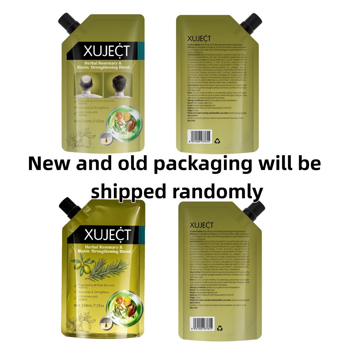 XUJECT Rosemary Nourishing & Revitalizing Shampoo 14.8 fl oz Promotes Hair Growth Soft Voluminous for Men Women Reduces Hair Loss Buy One Get One Free Offer