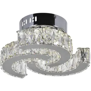 CWI Lighting Vienna LED 11 inch Chrome Flush Mount Ceiling Light 5614C11ST