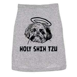 Dog Shirt Holy Shih Tzu Funny Clothes for Small Puppy Funny Dog Puppy TShirt Light Grey Dog Shirt Holy Shih Tzu Funny Clothes for Small Puppy Funny Dog Puppy TShirt Light Grey