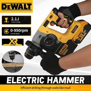 DEWALT DCH273 20V XR Brushless SDS Plus Rotary Hammer Drill | 2.1J Impact Energy 0–950RPM 0–3600BPM | 26mm Concrete Drilling For Construction Renovation Installation | Three Mode Electric Hammer With Auxiliary Handle