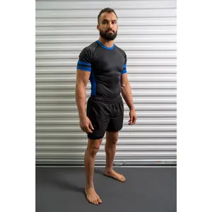 Rash Guard Top — Black & Blue