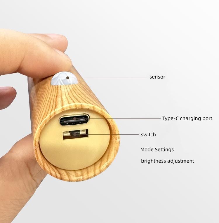 Multifunctional Motion Sensor Night Light LED Rechargeable Magnetic Wall Lamp, Easy Install Portable Wireless Design for Hallway Bedroom Stairs