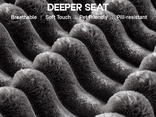 【3 Packages Shipping】HOOOWOOO 135 Inch Cloud Sectional Couches for Living Room, U Shaped Modular Sectional Sofa No Assembly, Plush Corduroy Large Floor Couch Set with Deep Seat(Gray)