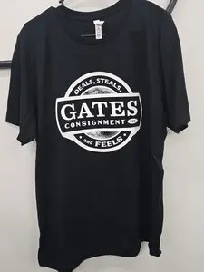 Gates Consignment LLC Shirt XL Deals Steals and Feels Black T-Shirt for Men