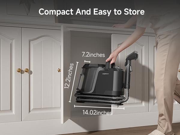 UWANT ZY B300Pro Portable Carpet Cleaner Machine - Powerful Suction Vacuum, 18000pa Suction, Deep Steam Clean & Water Extraction, Lightweight Handheld Household Item for Car+Home Use Area Rug Upholstery